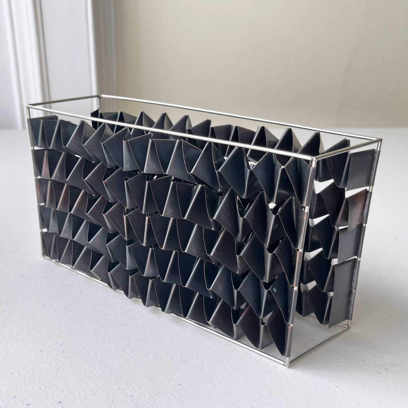 Cluster Sculptural Form in Oxidized Copper & Steel
